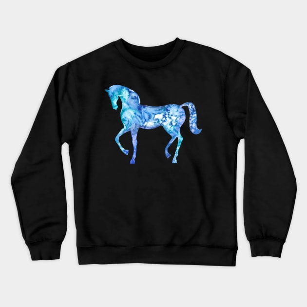 Blue horse in my dreams Crewneck Sweatshirt by andreeadumez